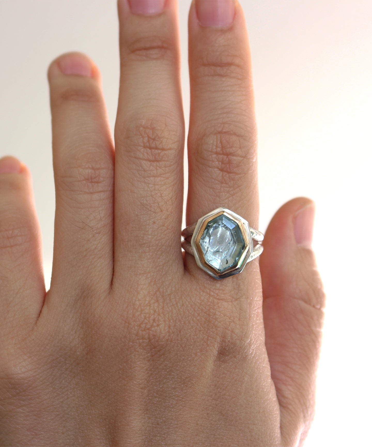High Grade Aquamarine Ring I | Size 7.5