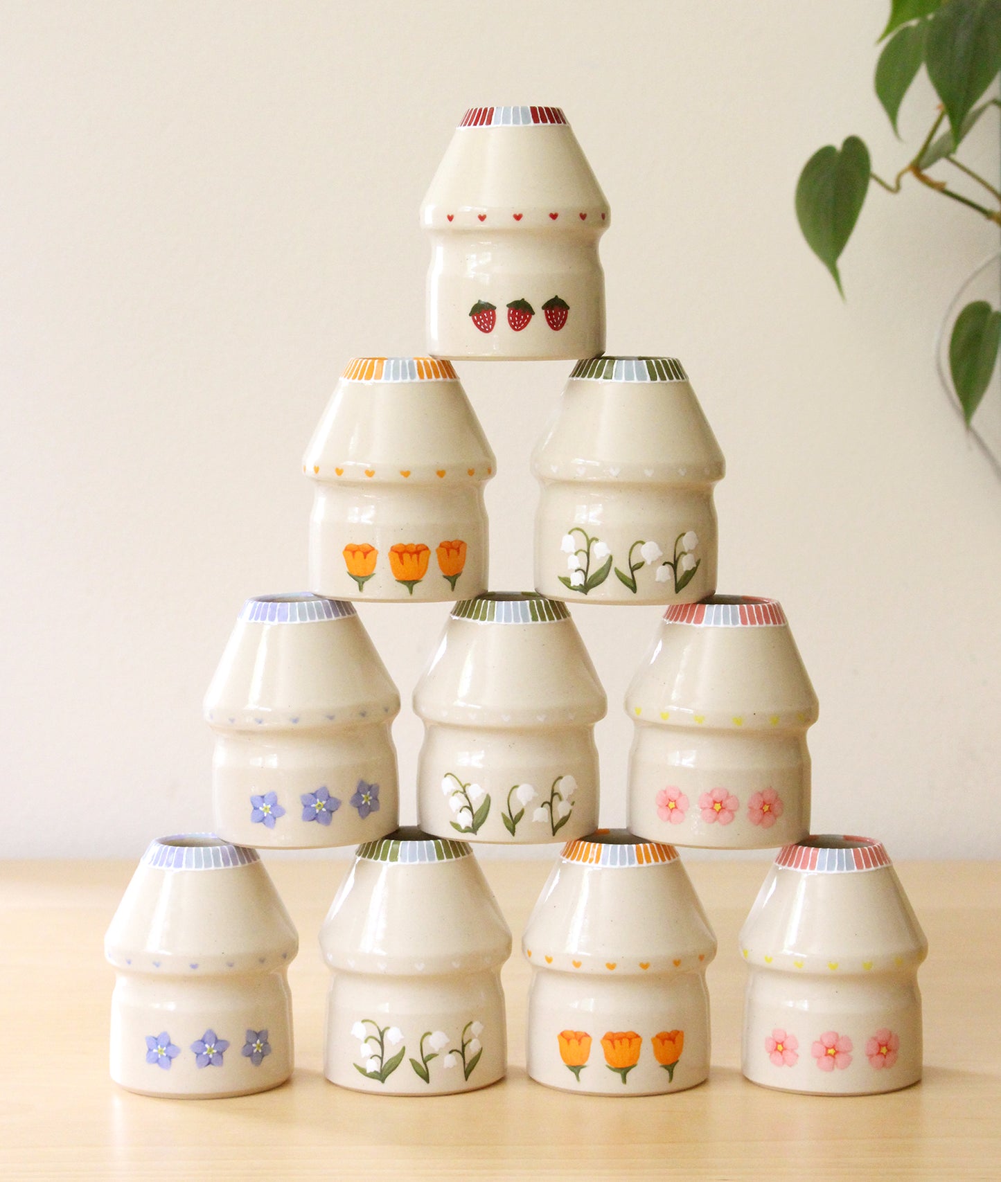 PRE-ORDER: Sakura | Porcelain + Stoneware Blend Matcha Whisk Holders