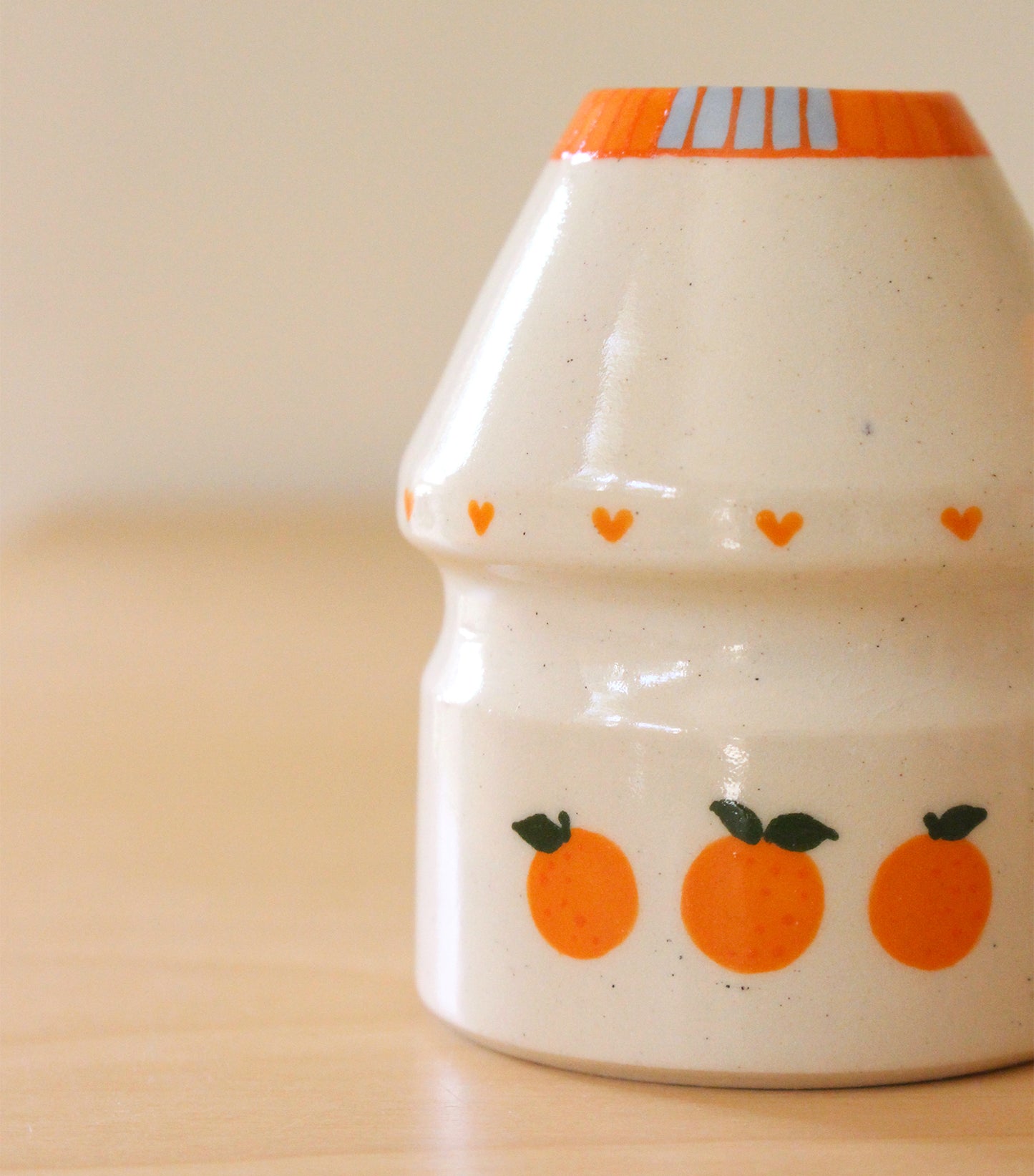 PRE-ORDER: Tangerine Milk | Porcelain + Stoneware Blend Matcha Whisk Holder