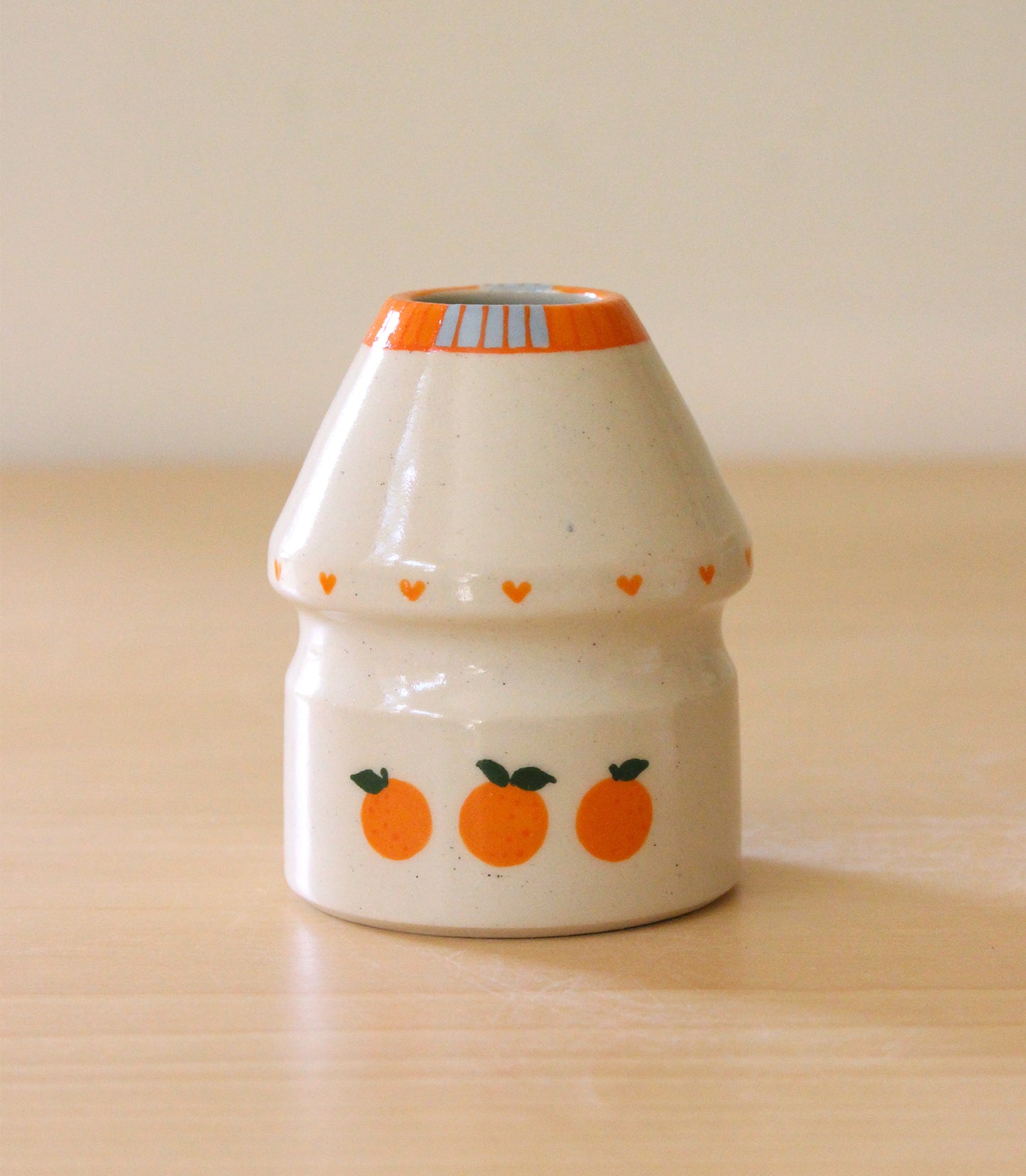 PRE-ORDER: Tangerine Milk | Porcelain + Stoneware Blend Matcha Whisk Holder