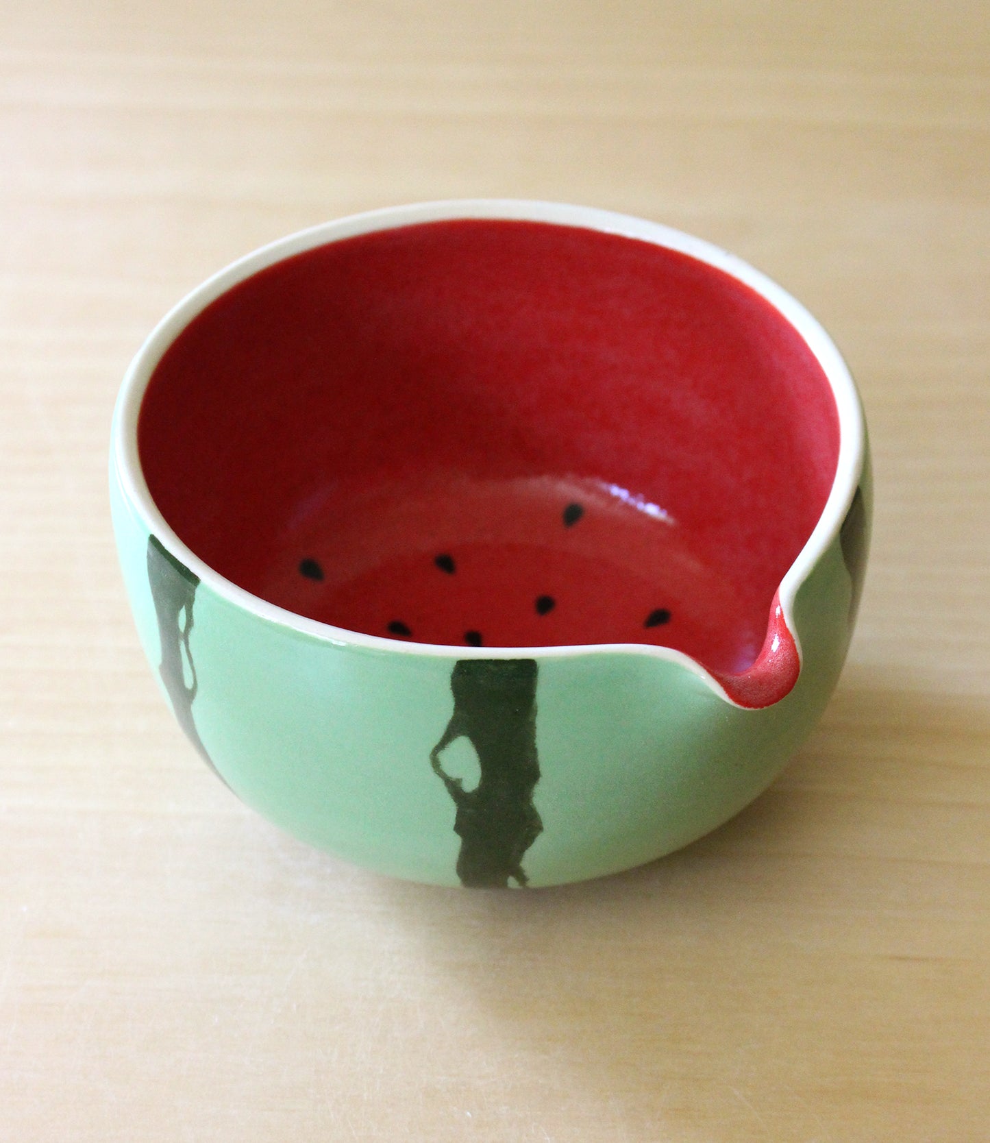 Watermelon Soju | Porcelain + Stoneware Blend Matcha Bowl & Whisk Holder Set No.1