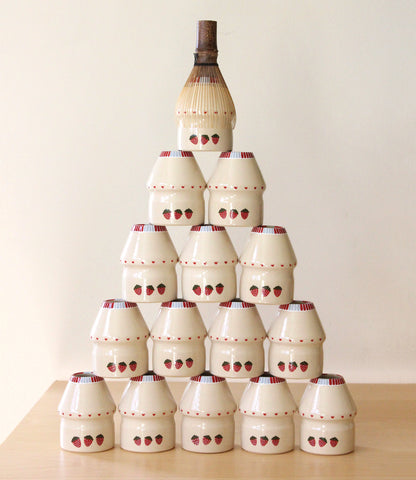 PRE-ORDER: Strawberry Milk | Porcelain + Stoneware Blend Matcha Whisk Holder