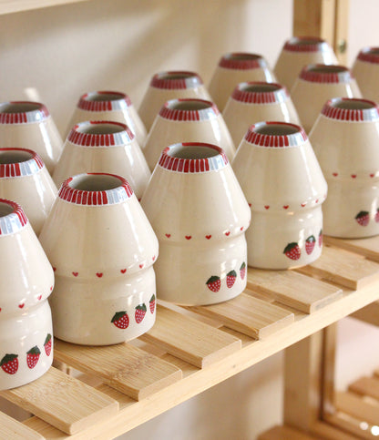 PRE-ORDER: Strawberry Milk | Porcelain + Stoneware Blend Matcha Whisk Holder