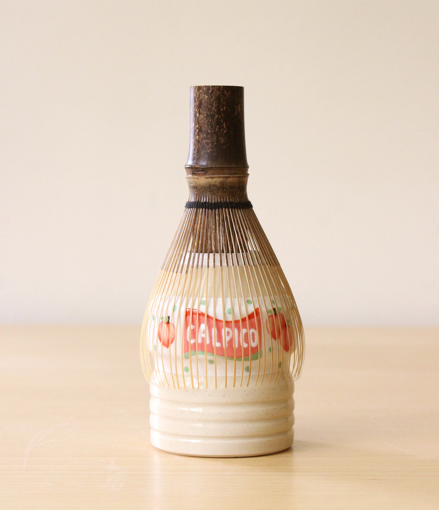 Peach Calpico | Porcelain + Stoneware Blend Matcha Whisk Holder