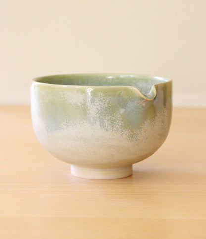 SECONDS: Cloud Forest + Lily of the Valley | Porcelain + Stoneware Blend Matcha Bowl & Whisk Holder Set