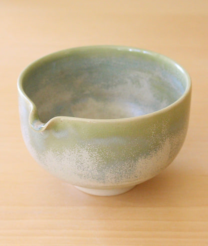SECONDS: Cloud Forest + Lily of the Valley | Porcelain + Stoneware Blend Matcha Bowl & Whisk Holder Set