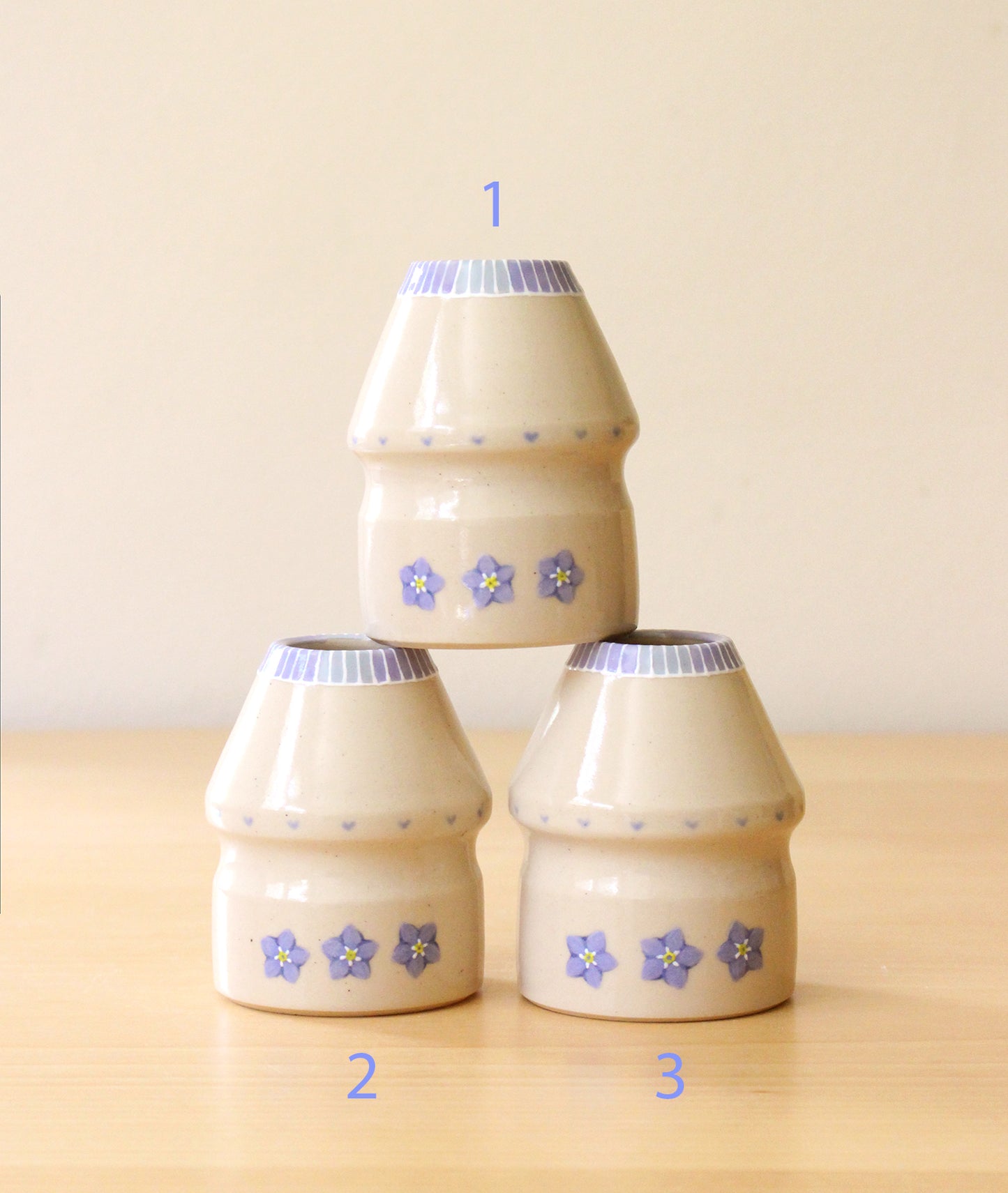 Forget-me-not | Porcelain + Stoneware Blend Matcha Whisk Holders