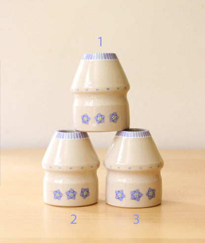 Forget-me-not | Porcelain + Stoneware Blend Matcha Whisk Holders