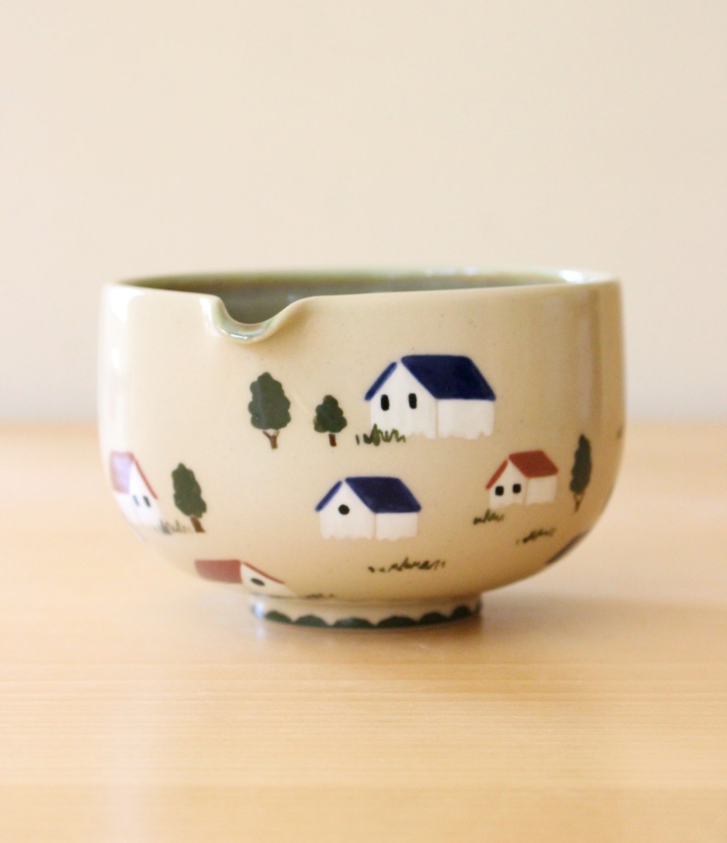 Feelings of Home | Porcelain + Stoneware Blend Matcha Bowl & Whisk Holder Set No.1