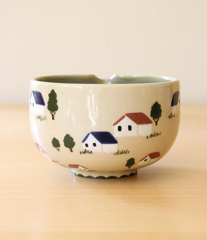 Feelings of Home | Porcelain + Stoneware Blend Matcha Bowl & Whisk Holder Set No.1