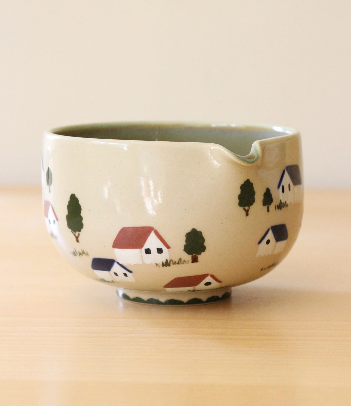 Feelings of Home | Porcelain + Stoneware Blend Matcha Bowl & Whisk Holder Set No.1