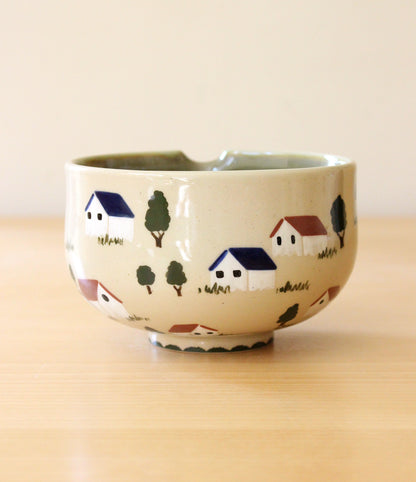 Feelings of Home | Porcelain + Stoneware Blend Matcha Bowl & Whisk Holder Set No.2