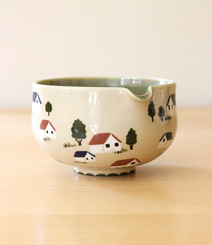 Feelings of Home | Porcelain + Stoneware Blend Matcha Bowl & Whisk Holder Set No.2