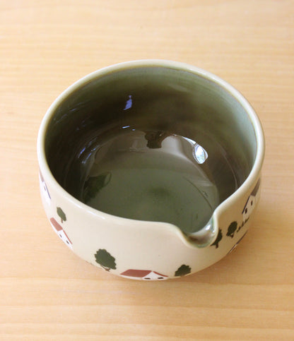 Feelings of Home | Porcelain + Stoneware Blend Matcha Bowl & Whisk Holder Set No.2