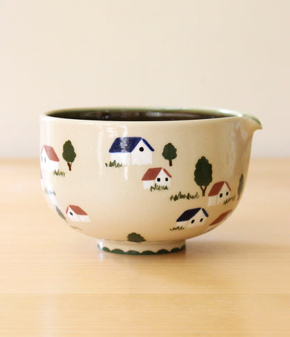 Feelings of Home | Porcelain + Stoneware Blend Matcha Bowl & Whisk Holder Set No.3