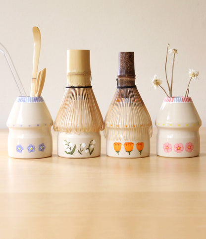 Poppies | Porcelain + Stoneware Blend Matcha Whisk Holders