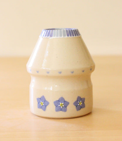 Forget-Me-Not | Porcelain + Stoneware Blend Matcha Whisk Holder