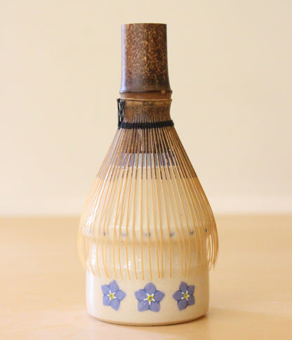 Forget-Me-Not | Porcelain + Stoneware Blend Matcha Whisk Holder
