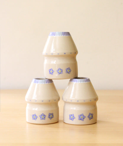 PRE-ORDER: Forget-me-not | Porcelain + Stoneware Blend Matcha Whisk Holders