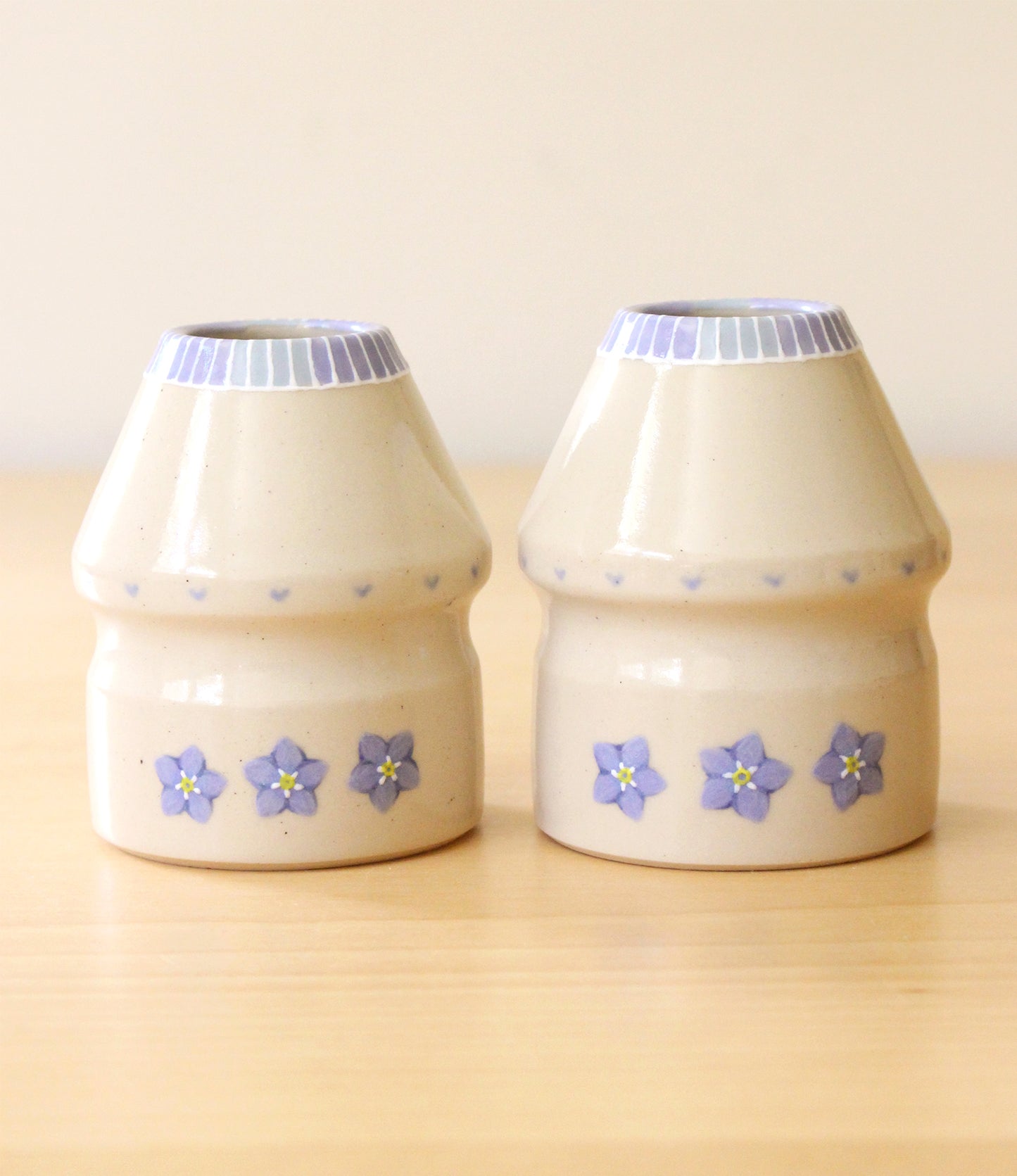 Forget-me-not | Porcelain + Stoneware Blend Matcha Whisk Holders