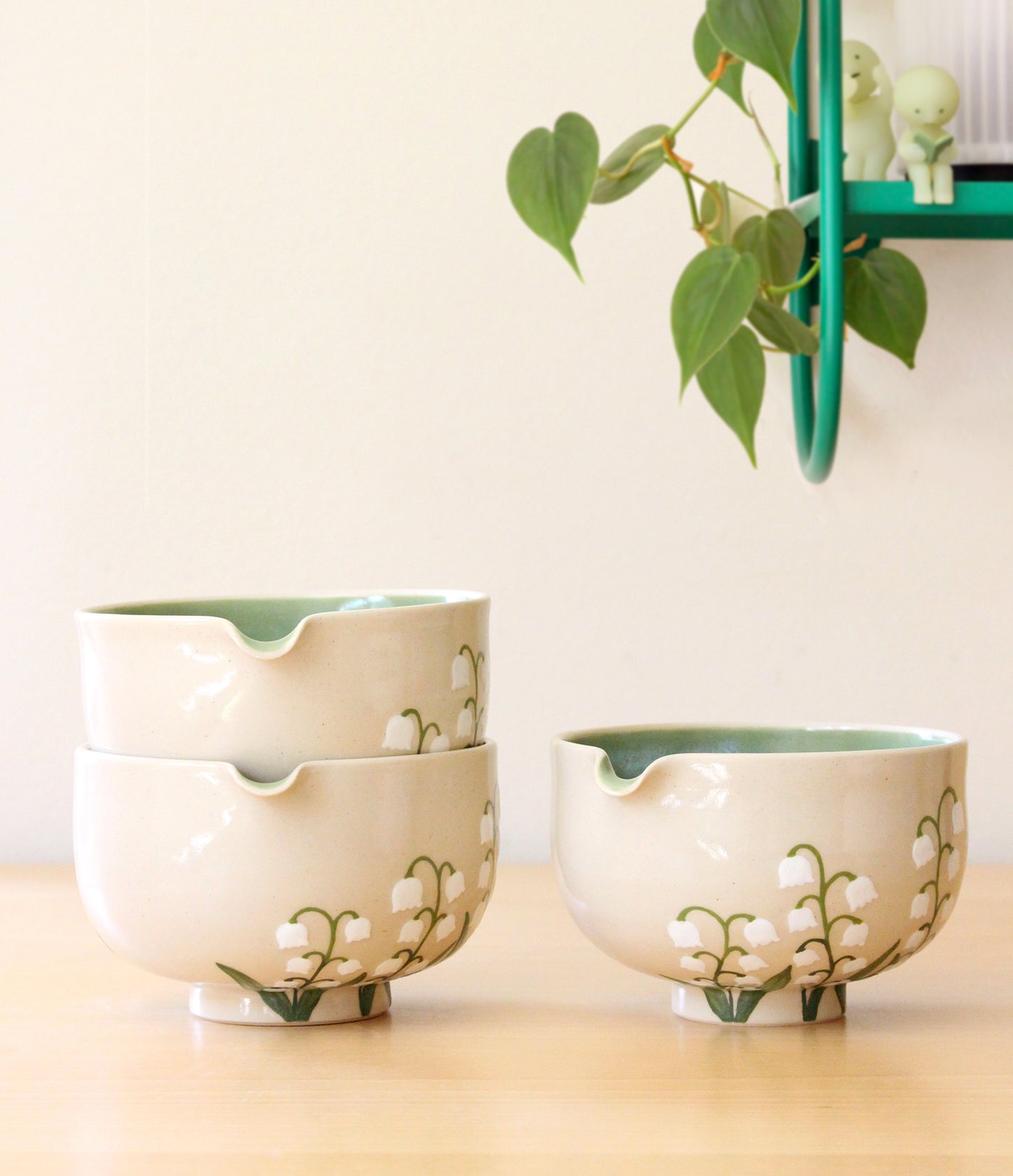 Lily of the Valley | Porcelain + Stoneware Blend Matcha Bowl No.2