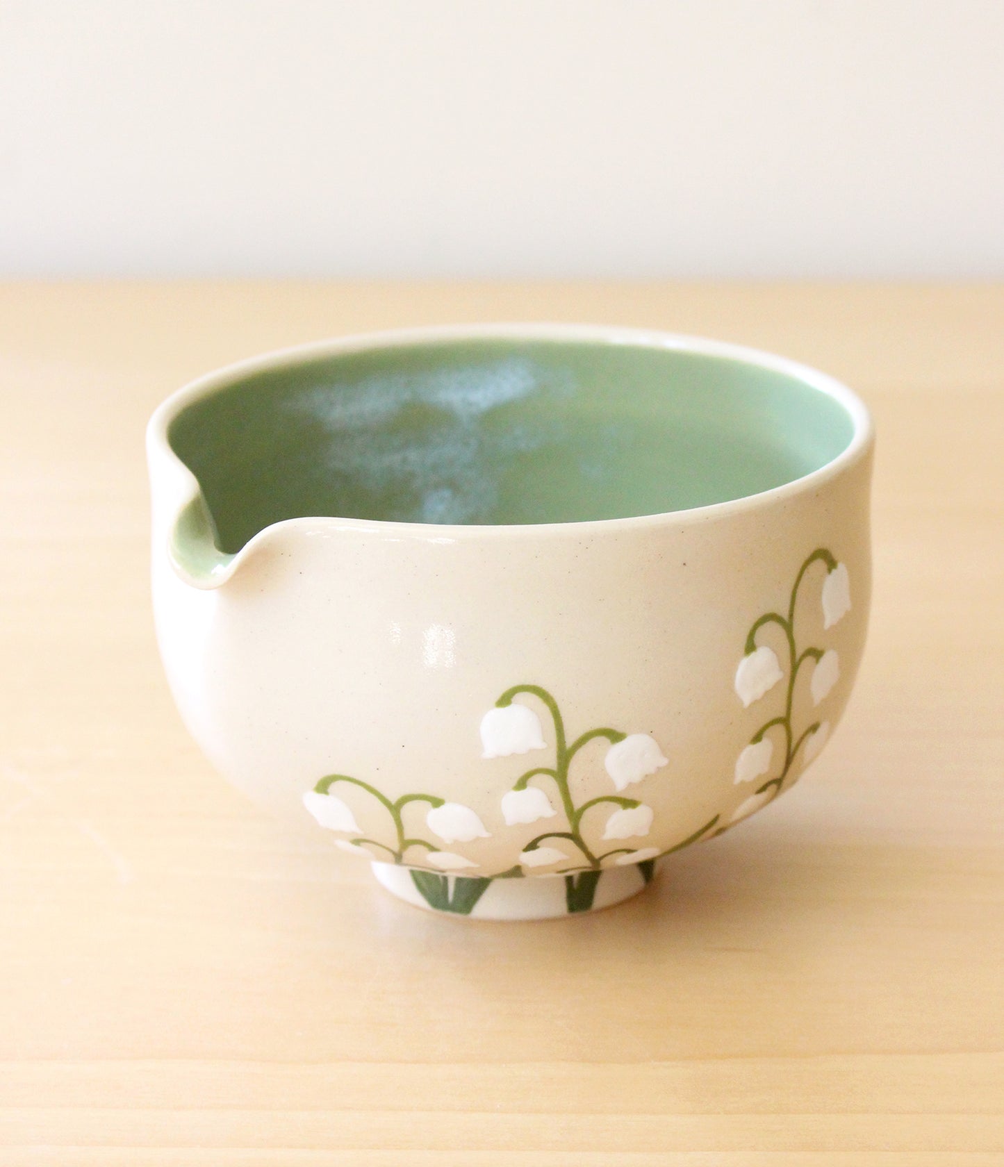 Lily of the Valley | Porcelain + Stoneware Blend Matcha Bowl No.1