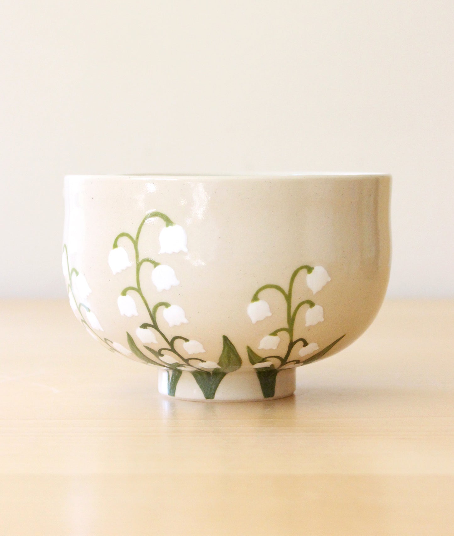 Lily of the Valley | Porcelain + Stoneware Blend Matcha Bowl No.1