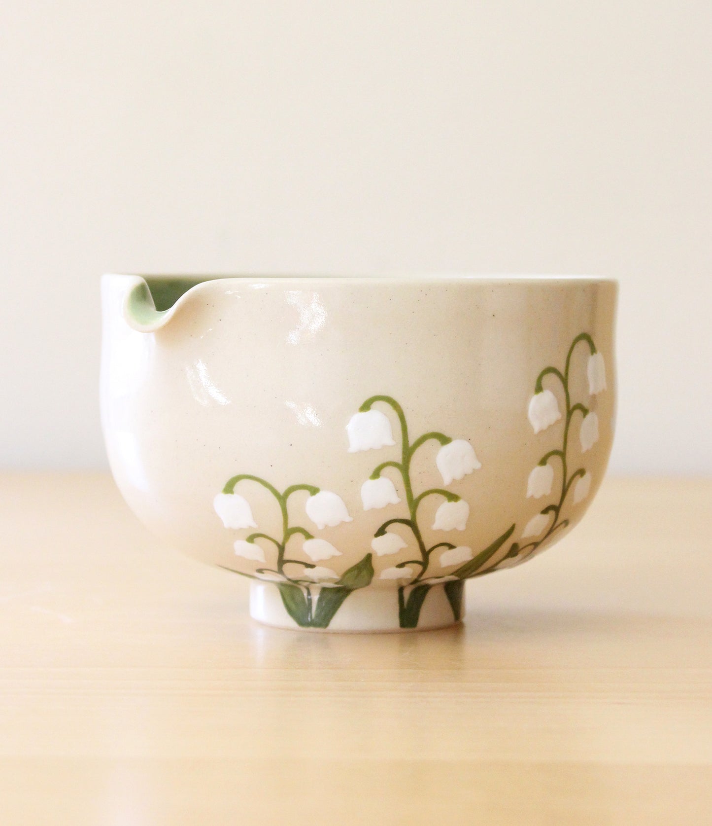 Lily of the Valley | Porcelain + Stoneware Blend Matcha Bowl No.1