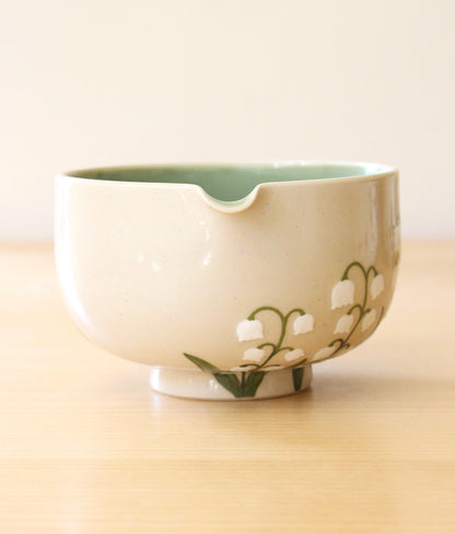 Lily of the Valley | Porcelain + Stoneware Blend Matcha Bowl No.2