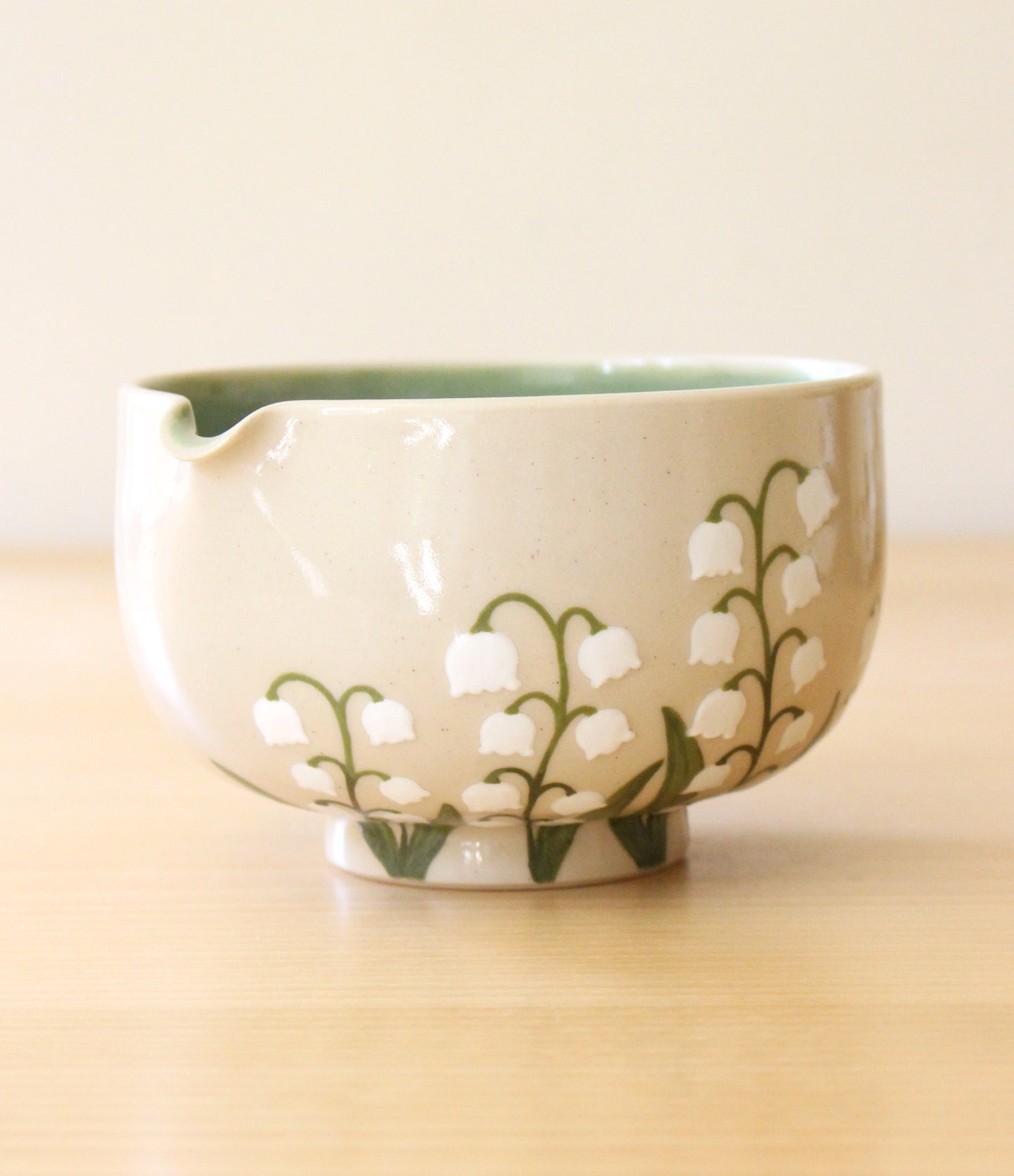 Lily of the Valley | Porcelain + Stoneware Blend Matcha Bowl No.2
