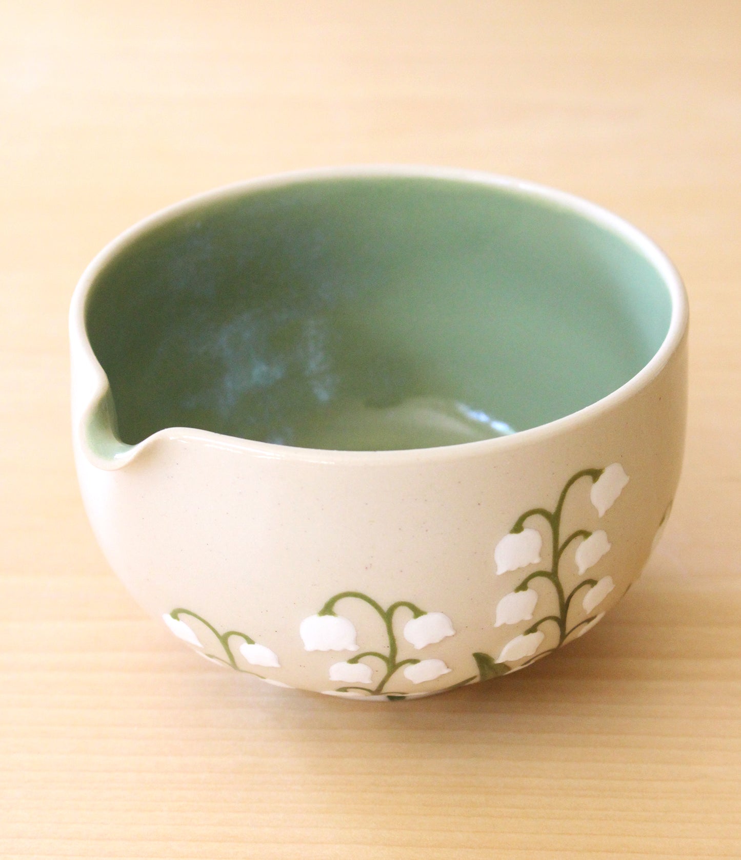 Lily of the Valley | Porcelain + Stoneware Blend Matcha Bowl No.2