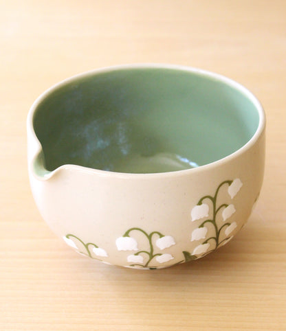 Lily of the Valley | Porcelain + Stoneware Blend Matcha Bowl No.2