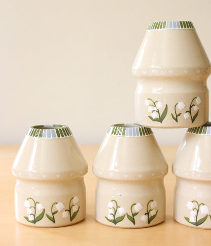 Lily of the Valley | Porcelain + Stoneware Blend Matcha Whisk Holders