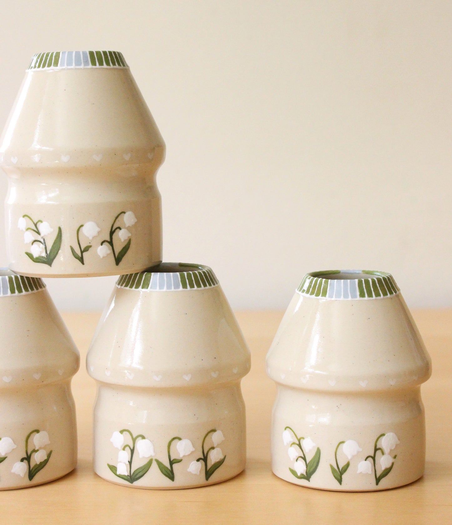 Lily of the Valley | Porcelain + Stoneware Blend Matcha Whisk Holders