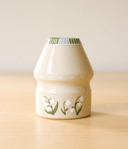 PRE-ORDER: Lily of the Valley | Porcelain + Stoneware Blend Matcha Whisk Holders