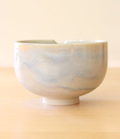 Morning Fog | Porcelain + Stoneware Blend Matcha Bowl No.2