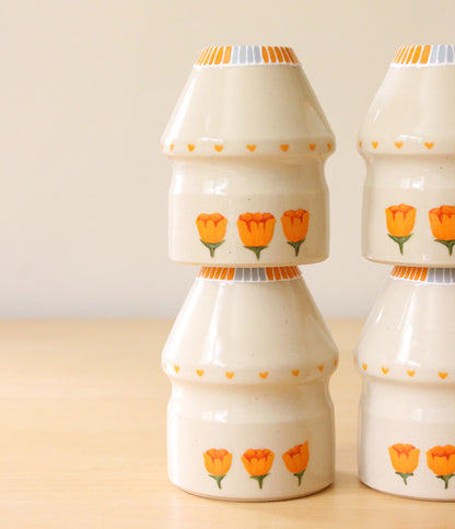 Poppies | Porcelain + Stoneware Blend Matcha Whisk Holders