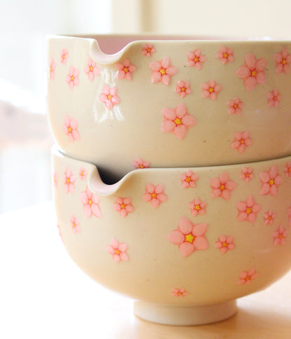 Sakura | Porcelain + Stoneware Blend Matcha Bowl No.1