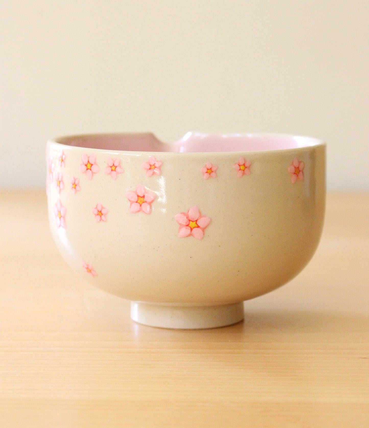 Sakura | Porcelain + Stoneware Blend Matcha Bowl No.2