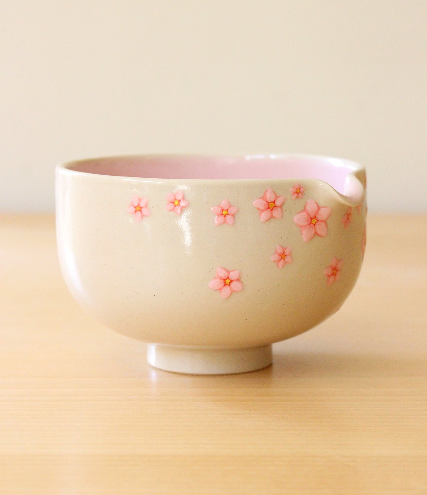 Sakura | Porcelain + Stoneware Blend Matcha Bowl No.2