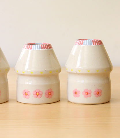 Sakura | Porcelain + Stoneware Blend Matcha Whisk Holders