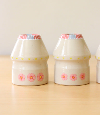 Sakura | Porcelain + Stoneware Blend Matcha Whisk Holders