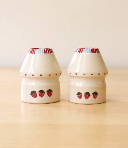 SECONDS: Strawberry Milk | Porcelain + Stoneware Blend Matcha Whisk Holders
