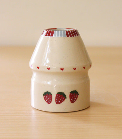PRE-ORDER: Strawberry Milk | Porcelain + Stoneware Blend Matcha Whisk Holder
