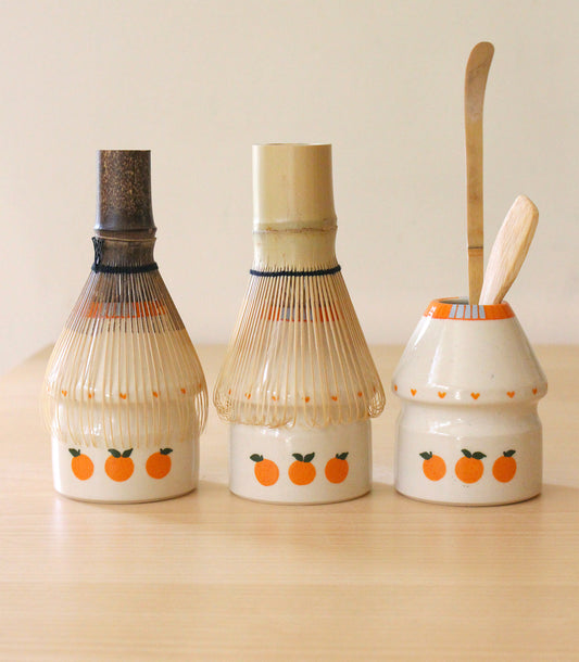 PRE-ORDER: Tangerine Milk | Porcelain + Stoneware Blend Matcha Whisk Holder