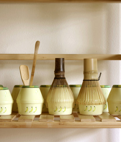 PRE-ORDER: Bananas | Porcelain + Stoneware Blend Matcha Whisk Holder