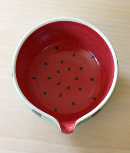 Watermelon Soju | Porcelain + Stoneware Blend Matcha Bowl & Whisk Holder Set No.1